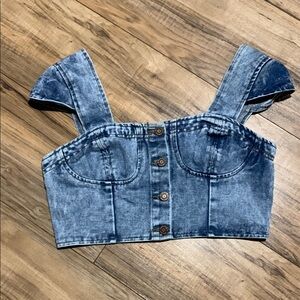 Sincerely Jules Light Blue Denim Top